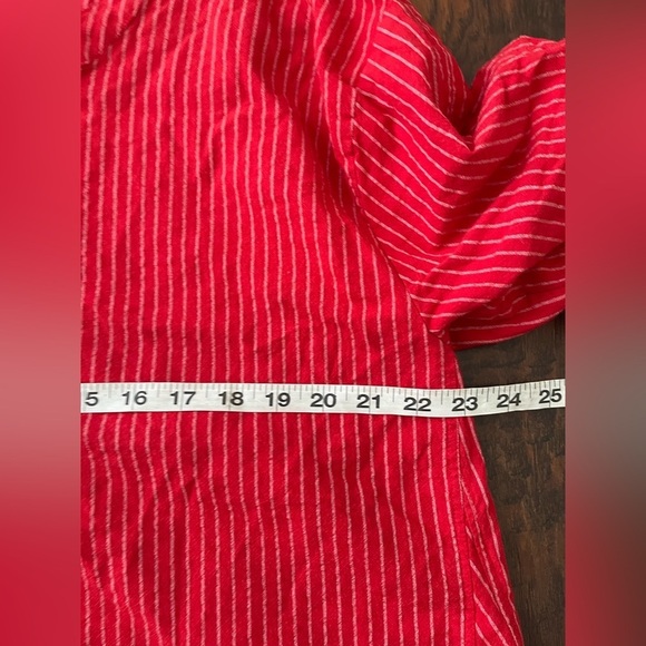 Umgee Red Striped Tunic Top size L - Picture 8 of 8